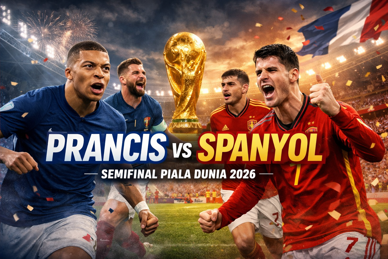 Jangan Sampai Terlewat – Prancis vs Spanyol Semifinal Piala Dunia 2026 Dini Hari Ini Pukul 02.00 WIB Tersedia Streaming Menarik di Jalalive