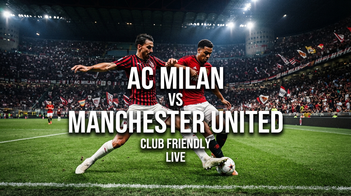 Saksikan Streaming AC Milan vs Man United Club Friendly Pukul 21.45 WIB – Jalalive Hadirkan Duel Sepak Bola Bergengsi